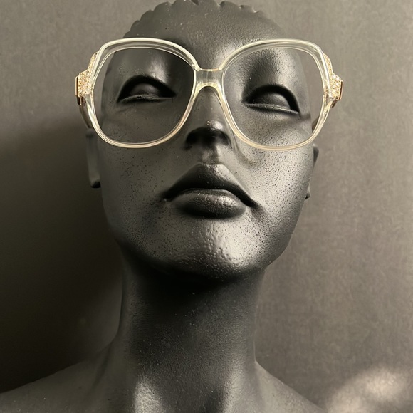 Jacques Fath Vintage Crystal Rhinestone Eyeglass Sunglass Frames - Picture 10 of 16